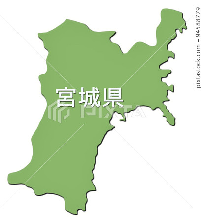 日本地圖圖標宮城縣 日本地圖圖標宮城縣 94588779