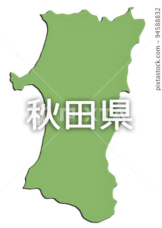 Japan map icon Akita prefecture 94588832