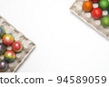 Easter eggs of different colors. Preparing for Easter Week. 94589059