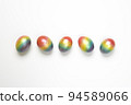 Easter eggs of different colors. Preparing for Easter Week. 94589066
