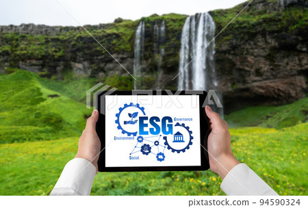 Green business transformation for environment saving and ESG business concept Green business transformation for environment saving and ESG business concept 94590324