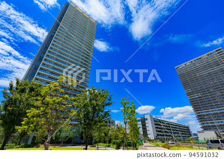 Ariake, Koto Ward, Tokyo Cityscape with tower apartments 94591032