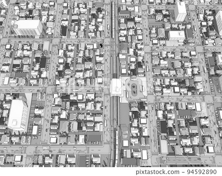 漫畫背景風景住宅區插圖住宅區CG 漫畫背景風景住宅區插圖住宅區CG 94592890