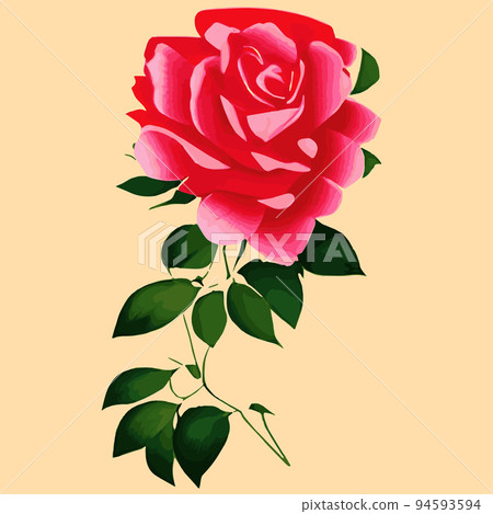 Decorative vintage rose and bud. Vector set of blooming flowers for your design. Decoration for wedding invitations and greeting cards. Antique rose on a pastel background minimalism Decorative vintage rose and bud. Vector set of blooming flowers for your design. Decoration for wedding invitations and greeting cards. Antique rose on a pastel background minimalism 94593594