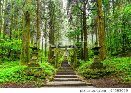神秘的神社“通往正殿的道路周圍的能量點/風景”上色見熊野島神社（阿蘇郡高森町上色見） 94595039