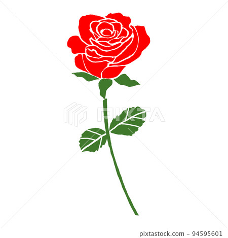 Illustration of a single rose 94595601