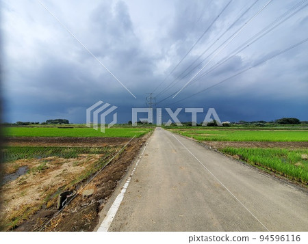 Country cloudy sky 94596116