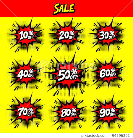Sale %off American comic style material Sale %off American comic style material 94596291