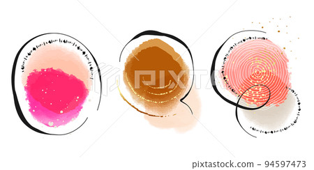 Banner abstract shape element round organic liquid fluid splash, Modern design or text copy space 94597473