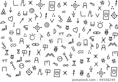 illustration hand draw line of the symbol background. 94598244