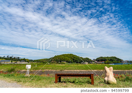愛知縣半田市權現山和八月川沿岸的長椅,在童話中的工經之裡,叢生孤挺花開始開花 愛知縣半田市權現山和八月川沿岸的長椅,在童話中的工經之裡,叢生孤挺花開始開花 94599799