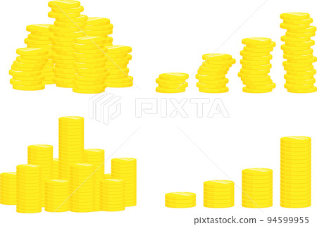 Money coin pile set 94599955