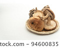 Assorted shiitake and oyster mushrooms (copy space) 94600835