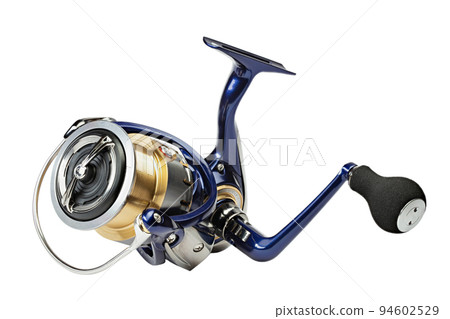 Reel for fishing isolated on white background. Fishing gear. Feeder tackle. 94602529