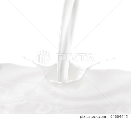 splashing milk on a white background 94604445