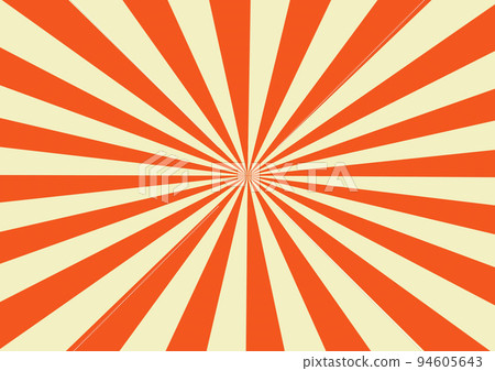 Sunburst pattern background, orange color, burst illustration template for product backdrop, banner, poster. 94605643