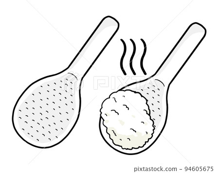飯勺和飯勺的插圖 飯勺和飯勺的插圖 94605675