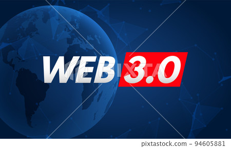 Web 3 world technology digital background. Web3 planet future internet new version blockchain Web 3 world technology digital background. Web3 planet future internet new version blockchain 94605881