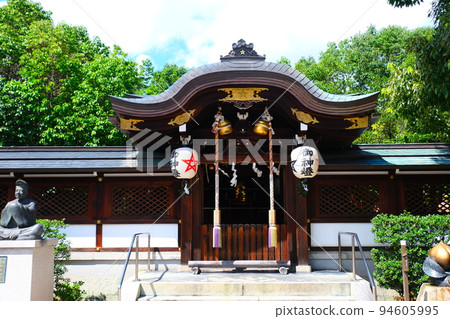 The main hall of Seimei Shrine in the blue sky 94605995