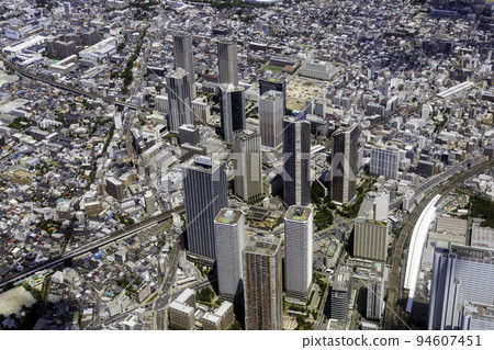 Aerial photograph of skyscrapers of Musashi Kosugi Aerial photograph of skyscrapers of Musashi Kosugi 94607451