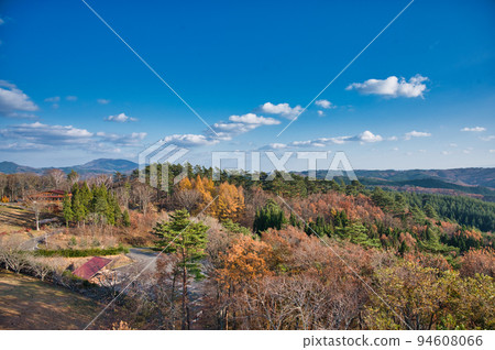 Scenery of autumn leaves seen from Mt. Fuzudake observatory 94608066