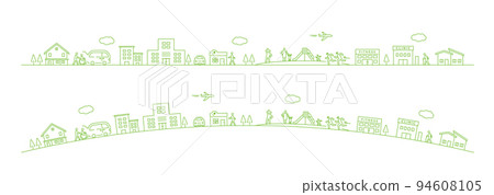 Simple line drawing illustration of the image of community medicine, vector 94608105
