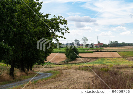 Rural scene with agricutlure fields at the Flemish countryside around Tielt-Winge 94609796