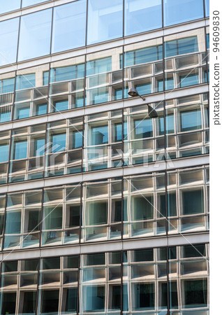 Brussels Old Town, Brussels Capital Region, Belgium, Reflecting contemporary office building windows 94609830