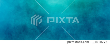 Vibrant turquoise blue green color paint background watercolor marbled paper texture with abstract stained pattern teal colored gradient textured backdrop bright abstract website header banner design 94610773