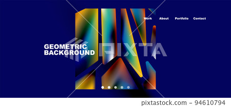 Abstract geometric landing page. Creative background for wallpaper, banner, background or web Abstract geometric landing page. Creative background for wallpaper, banner, background or web 94610794