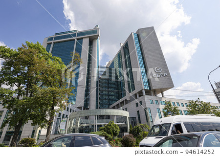 Sberbank (Sber-written in Russian) head office, Moscow, Russia Sberbank (Sber-written in Russian) head office, Moscow, Russia 94614252
