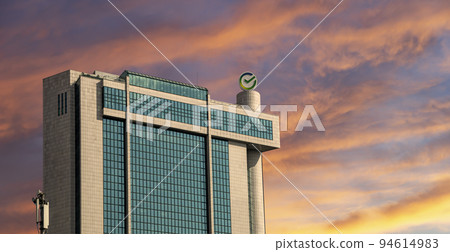 Sberbank (Sber-written in Russian) head office, Moscow, Russia Sberbank (Sber-written in Russian) head office, Moscow, Russia 94614983