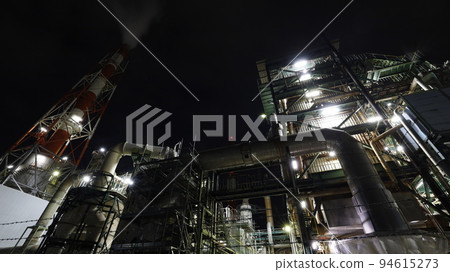 Factory night view of Mitsubishi Chemical Hiroshima Office (former Mitsubishi Rayon Ohtake Office) in Ohtake City, Hiroshima Prefecture 94615273