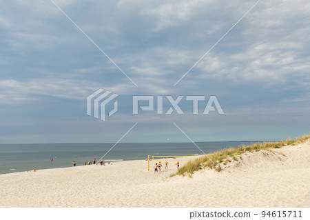 Public beach at Baltyisk, seashore with Baltic sea at summer day 94615711