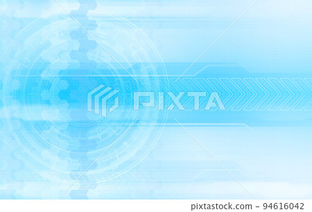 Abstract technological hud blue and white background Abstract technological hud blue and white background 94616042