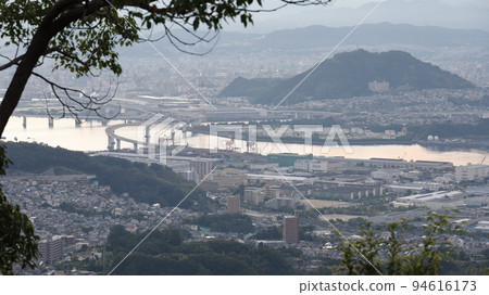 從廣島市中心的廣島市安藝區愛宕神社拍攝,包括JR廣島站周邊地區 從廣島市中心的廣島市安藝區愛宕神社拍攝,包括JR廣島站周邊地區 94616173