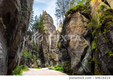 Rock city in the Adrspach Rocks, part of the Adrspach-Teplice Landscape Park in the Czech Republic 94616819