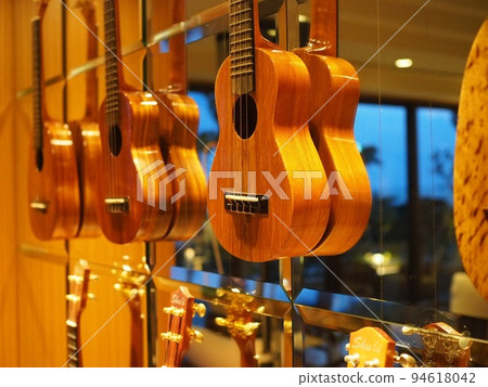 Ukulele on the wall of BAR 94618042