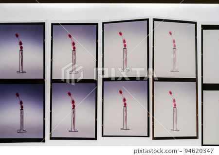 Develop Brownie's positive film (67) and view it in a lightbox 94620347