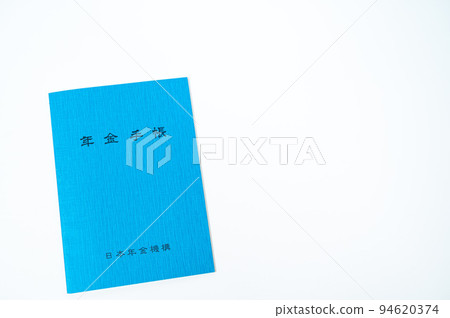 Pension book _ white background Pension book _ white background 94620374