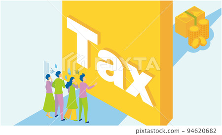 Young men and women who are troubled by the high tax wall Young men and women who are troubled by the high tax wall 94620682