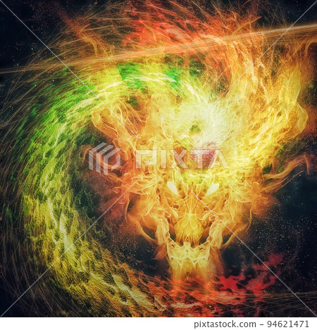 3d illustration of fire dragon 94621471