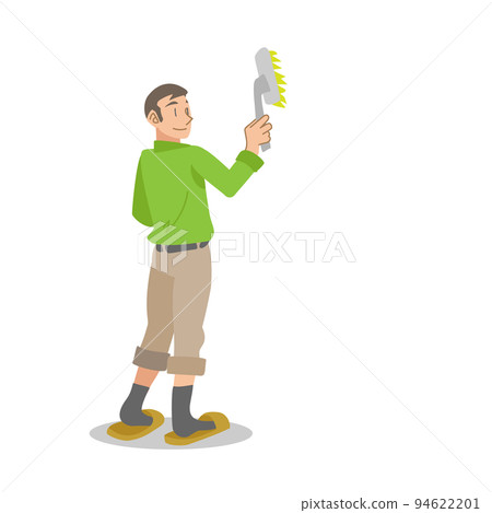 A man cleaning with a handy mop 94622201