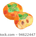 4 persimmons with seeds 94622447