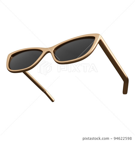 3d cinema or summer glasses. Cinema, virtual reality, technology, innovation or summer vacation concept. High quality isolated 3d render 94622598