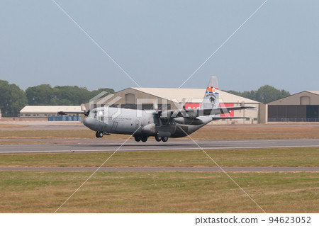 Dutch Air Force C-130H transport plane 100th anniversary paint plane takeoff Dutch Air Force C-130H transport plane 100th anniversary paint plane takeoff 94623052