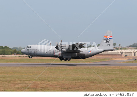 Dutch Air Force C-130H transport plane 100th anniversary paint plane takeoff Dutch Air Force C-130H transport plane 100th anniversary paint plane takeoff 94623057