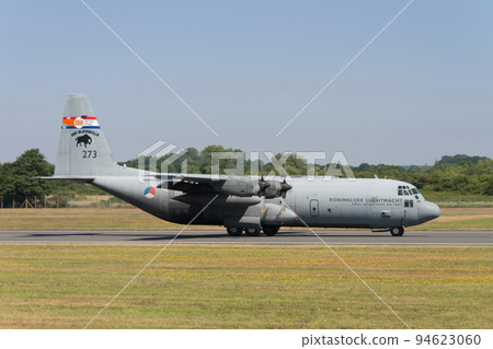 Dutch Air Force C-130H Transport Aircraft 100th Anniversary Painter Taxiing Dutch Air Force C-130H Transport Aircraft 100th Anniversary Painter Taxiing 94623060