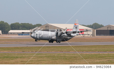 Dutch Air Force C-130H transport plane 100th anniversary paint plane takeoff Dutch Air Force C-130H transport plane 100th anniversary paint plane takeoff 94623064