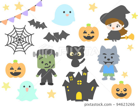Cute halloween illustration set 94623266